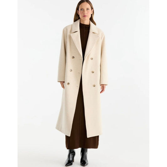 ENA PELLY - TAYLOR WOOL BLEND COAT-BIRCH