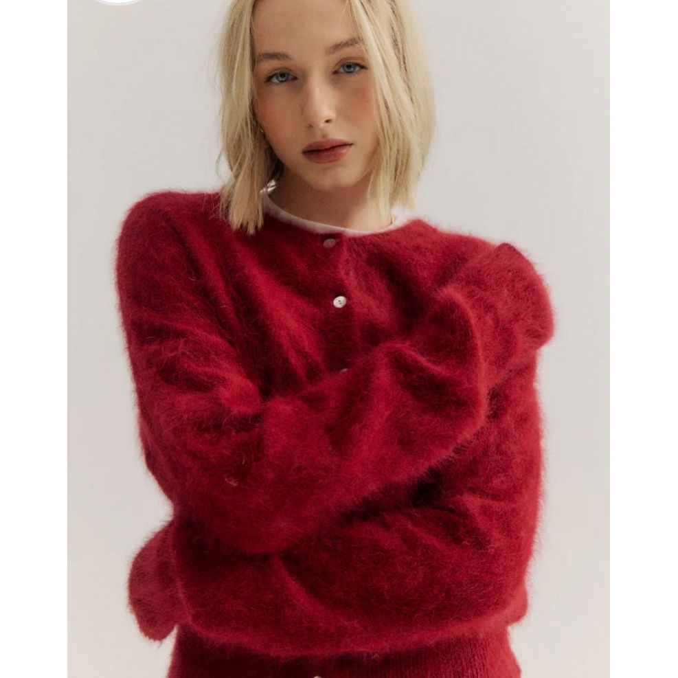 FRANKIE CREW CASHMERE CARDIGAN-MERLOT