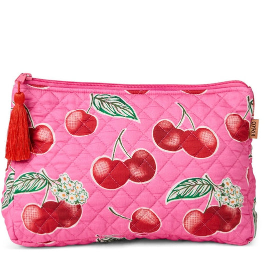 Cherry Blossom Quilted Cotton Toiletry Purse-Kip & Co