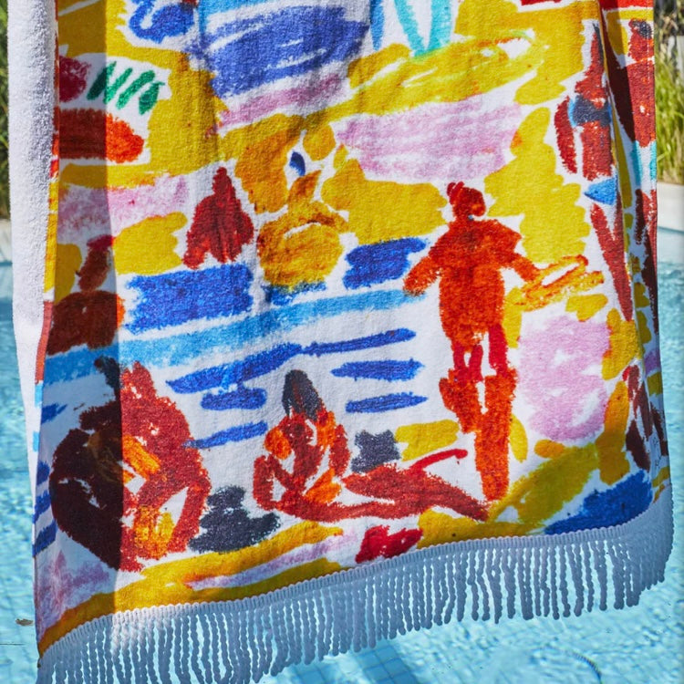 KEN DONE BEACH LIFE TERRY BEACH TOWEL-KIP & CO