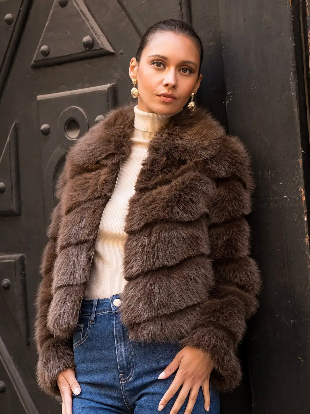 Lisette Faux Fur - Chocolate