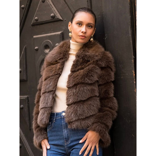 Lisette Faux Fur - Chocolate