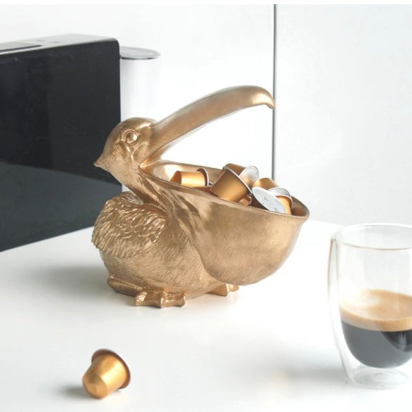 PETER THE PELICAN BOWL - GOLD