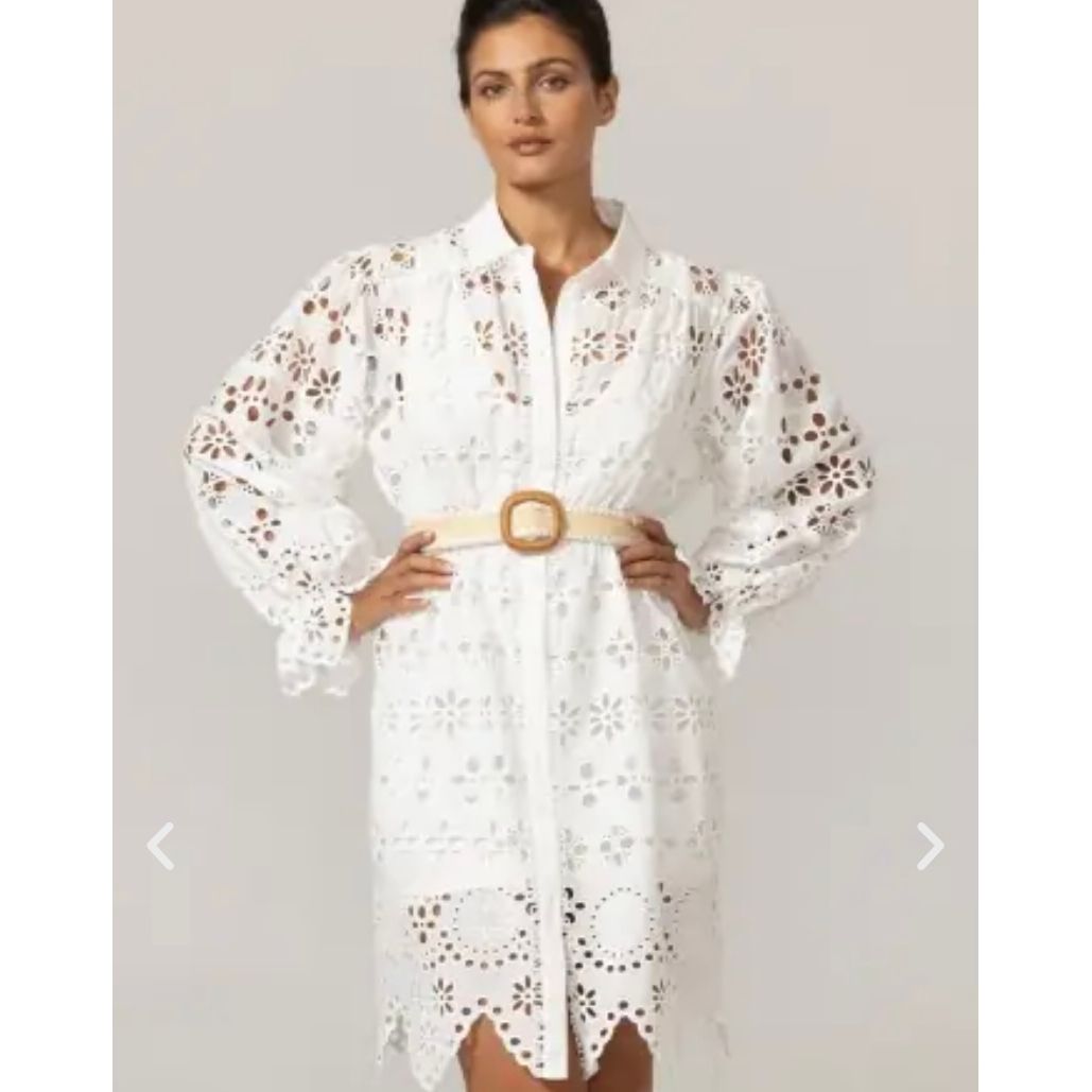 Miss June Paris Sloane Short Dress-White-Sold -PRE ORDER