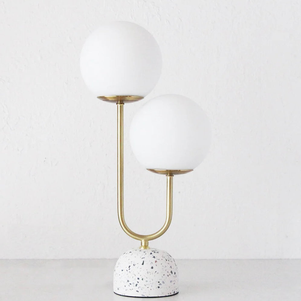 MABEL TABLE LAMP- WHITE & GOLD