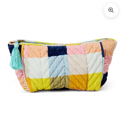 FLORIDA TARTAN VELVET TOILETRY BAG