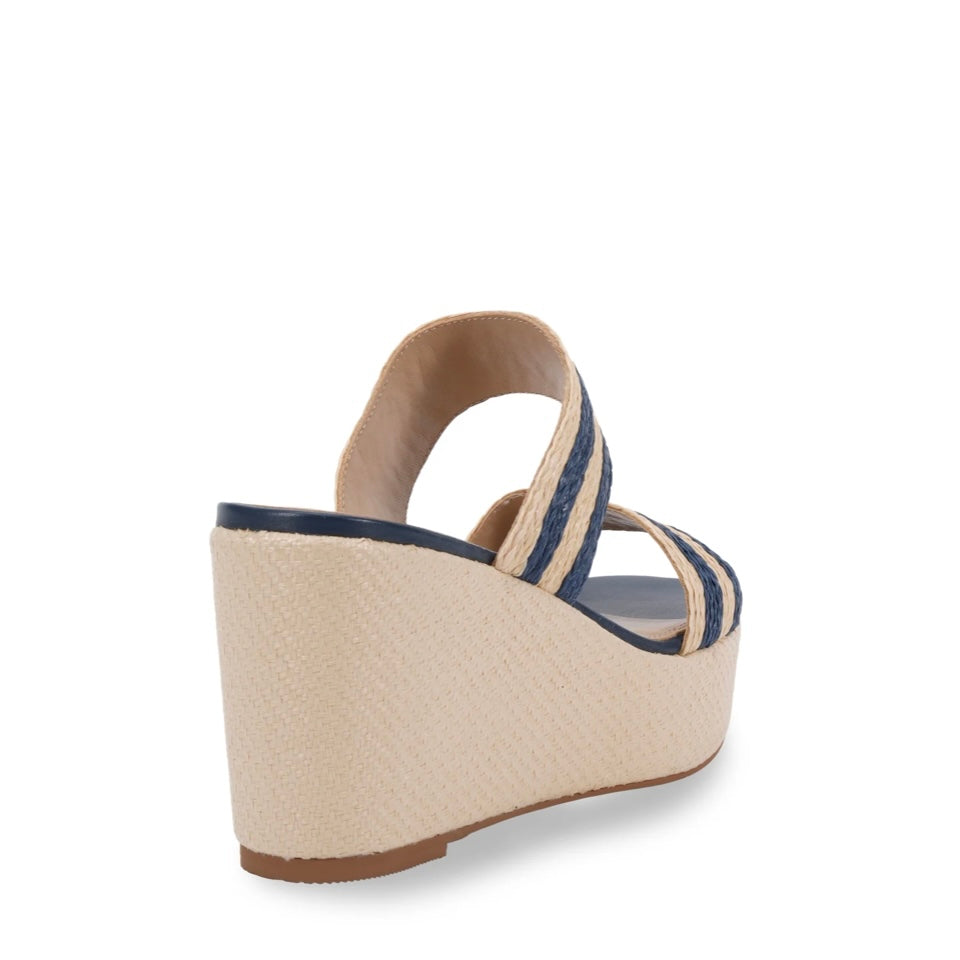 Valeria Navy/Natural Raffia
