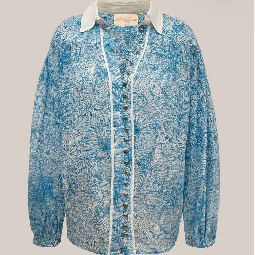 Mona Shirt -Miss June Paris-Blue