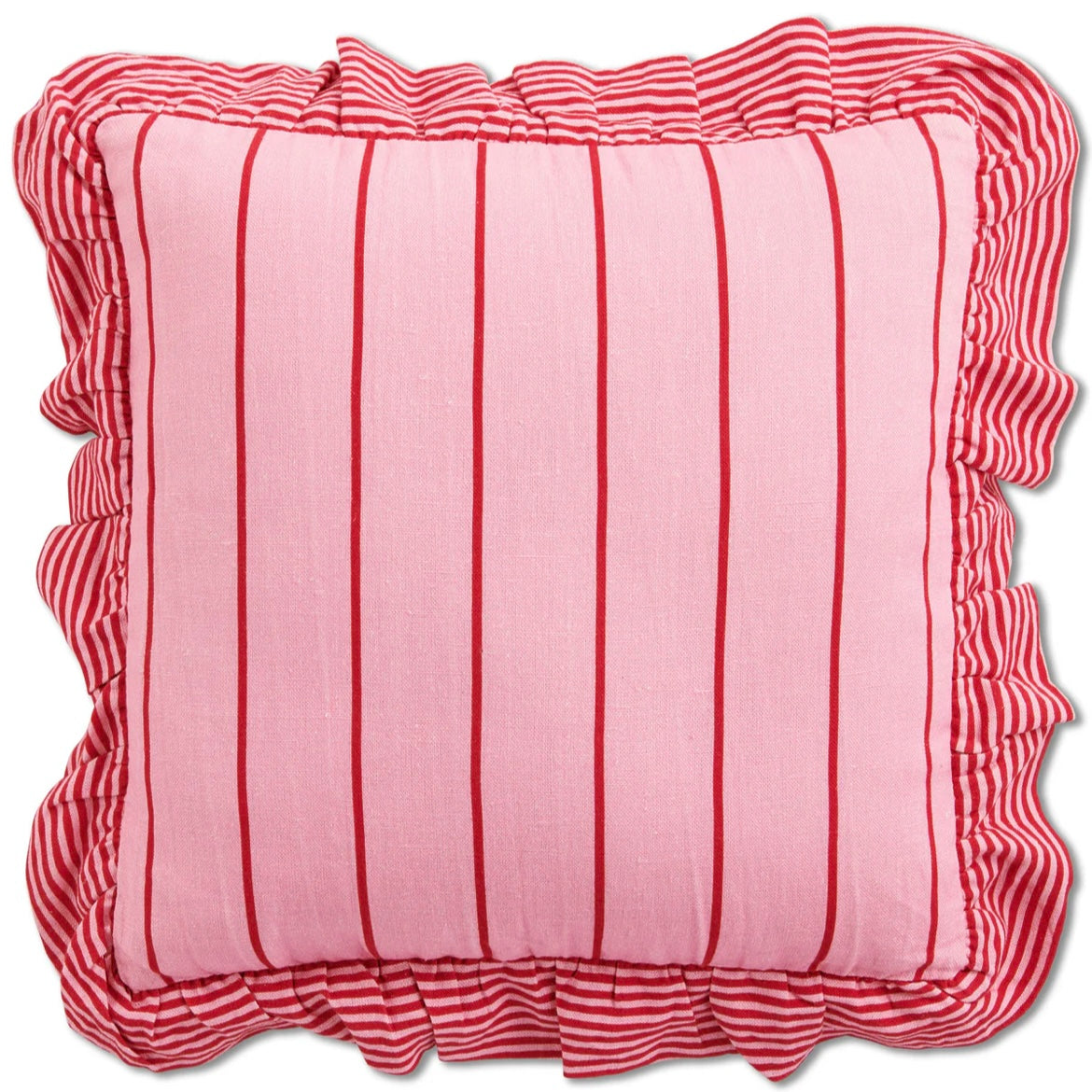 ICED VOVO STRIPE FRILL UPHOLSTERY CUSHION