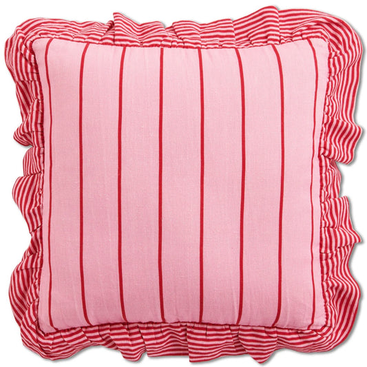 ICED VOVO STRIPE FRILL UPHOLSTERY CUSHION