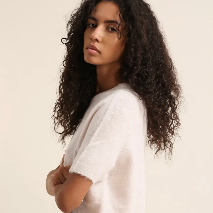 Saskia Alpaca Knit-Ecru