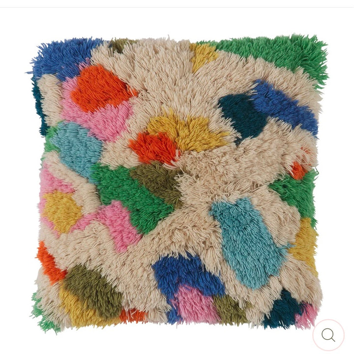 SOLANA SHAG CUSHION-SAGE & CLARE