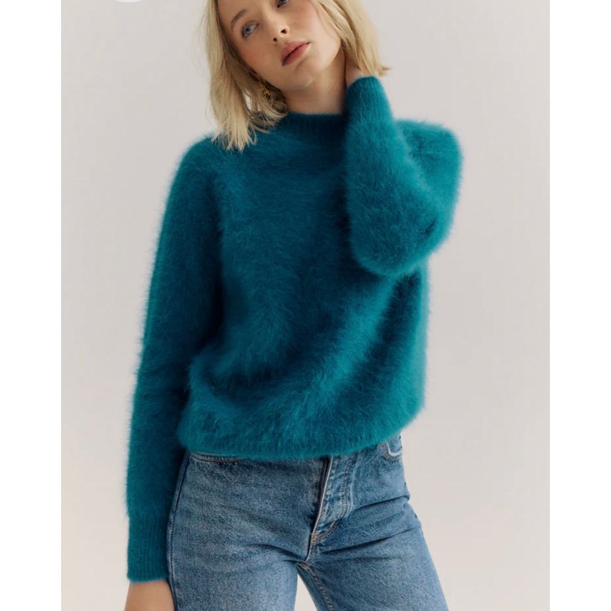 ADELE CREW NECK KNIT-OCEAN