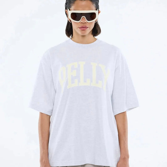 Ena Pelly -Pelly Collegiate Tee -White Marle