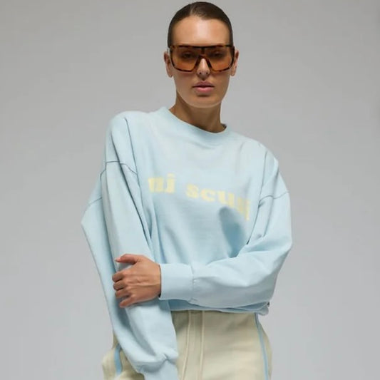 MI SCUSI SWEATSHIRT- WASHED GLACIER