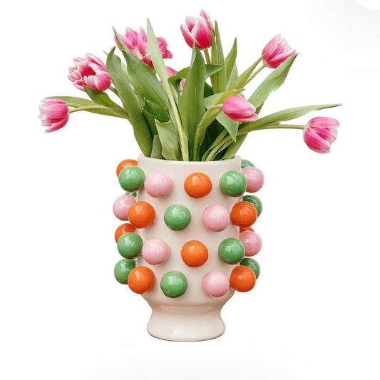 Bubble Vase - Pink, Green and Orange