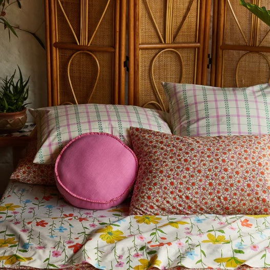 RYLIE ROUND CUSHION - DAHLIA-SAGE & CLARE