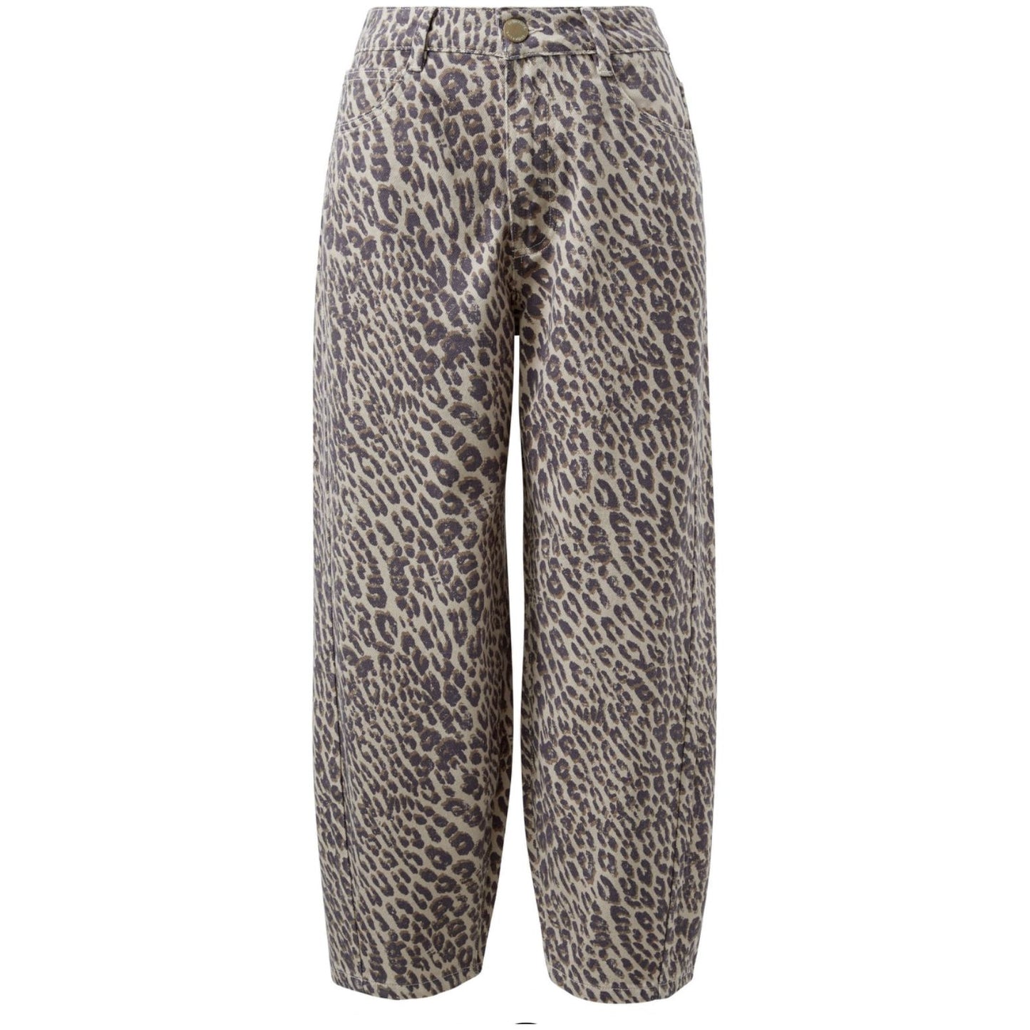 Tapered Barrel Jean-Leopard