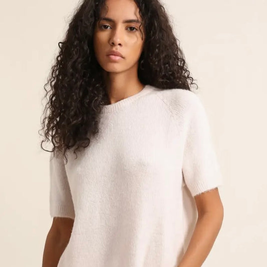 Saskia Alpaca Knit-Ecru