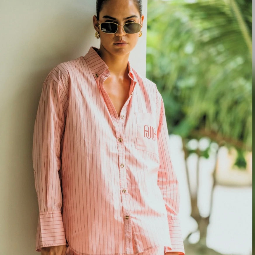 AJJA POCKET SHIRT BLUSH PINK