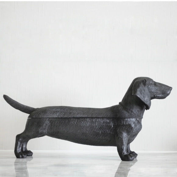 DACHSHUND SECRET BOWL -BLACK