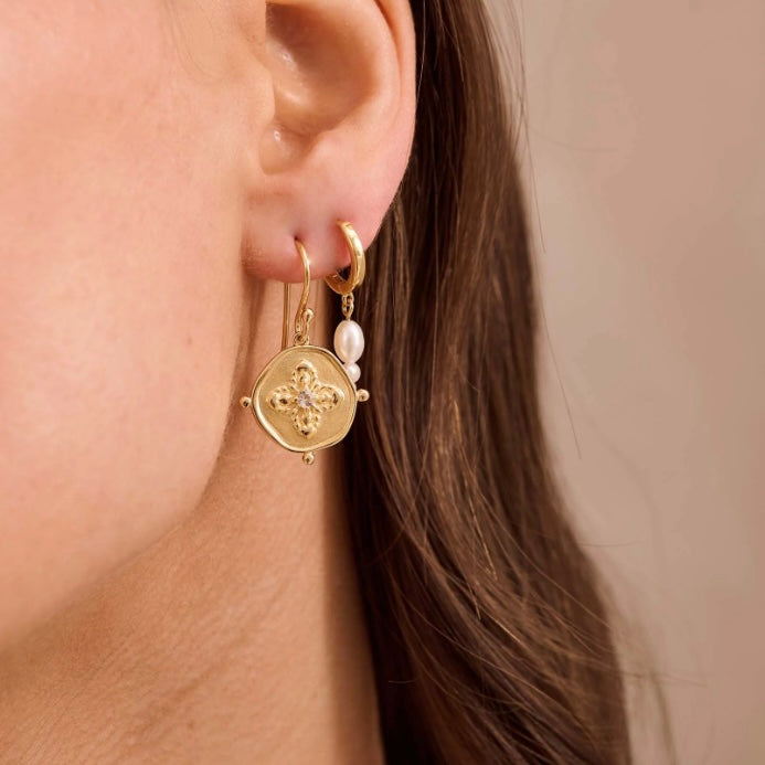 Sahara Small Earrings in 18 KT Yellow Gold Plate