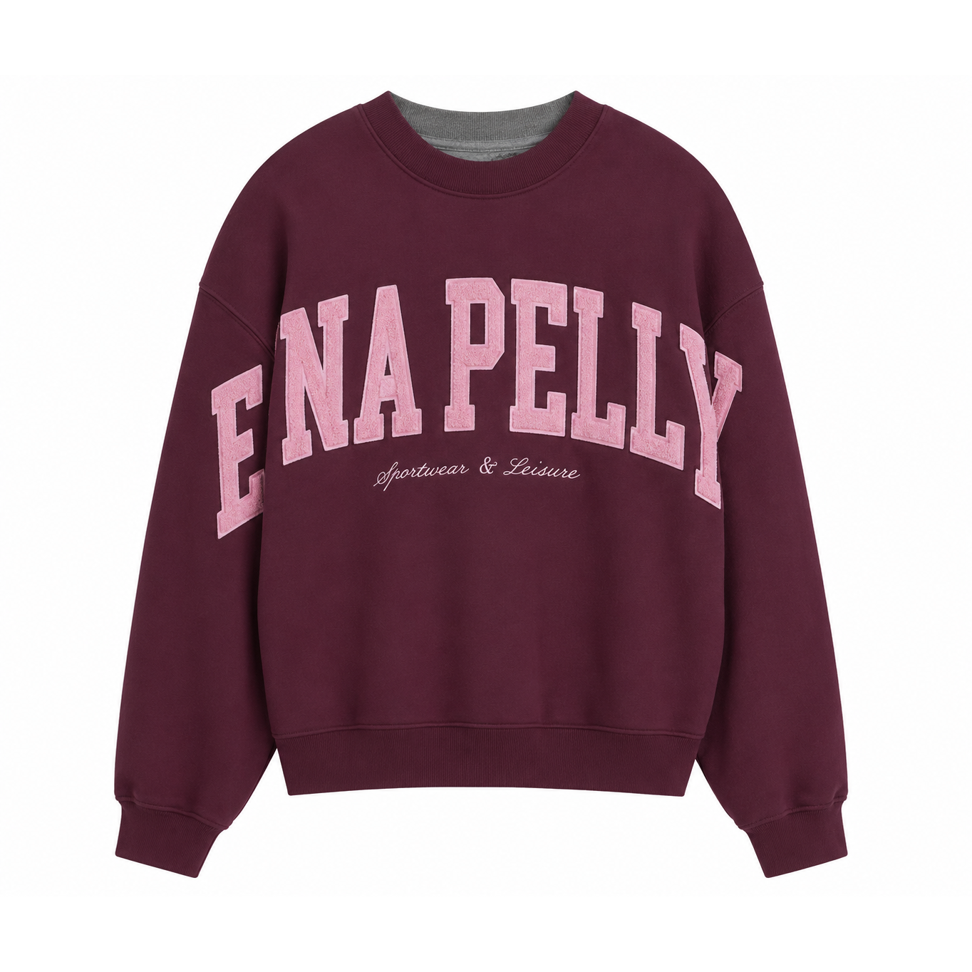 Ena Pelly- Mila Oversized Sweater- Deep Cherry/ Pink