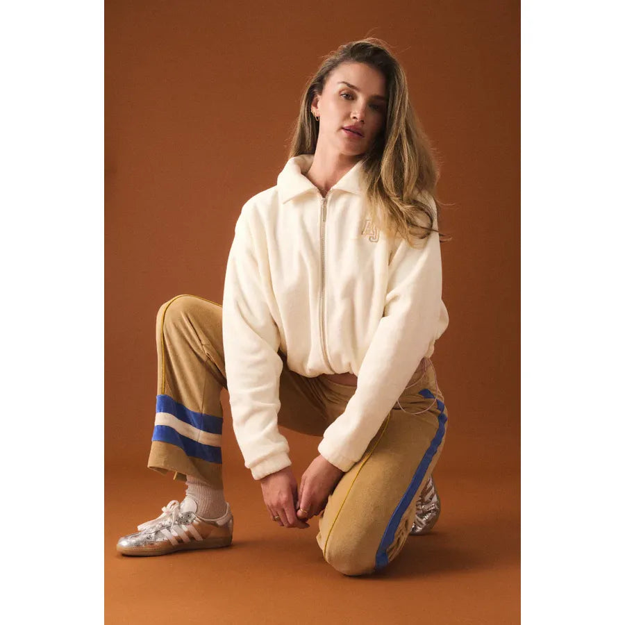 Araminta James- Sherpa Zip Through Jacket- Coconut