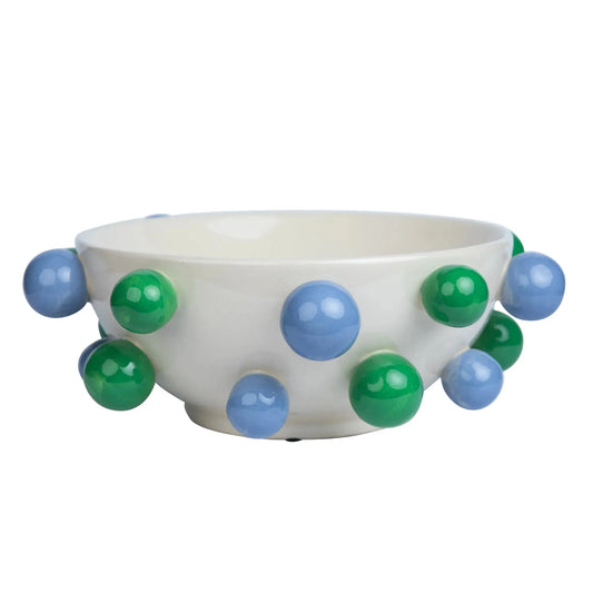 Ceramic Bubble Bowl | Green & Blue