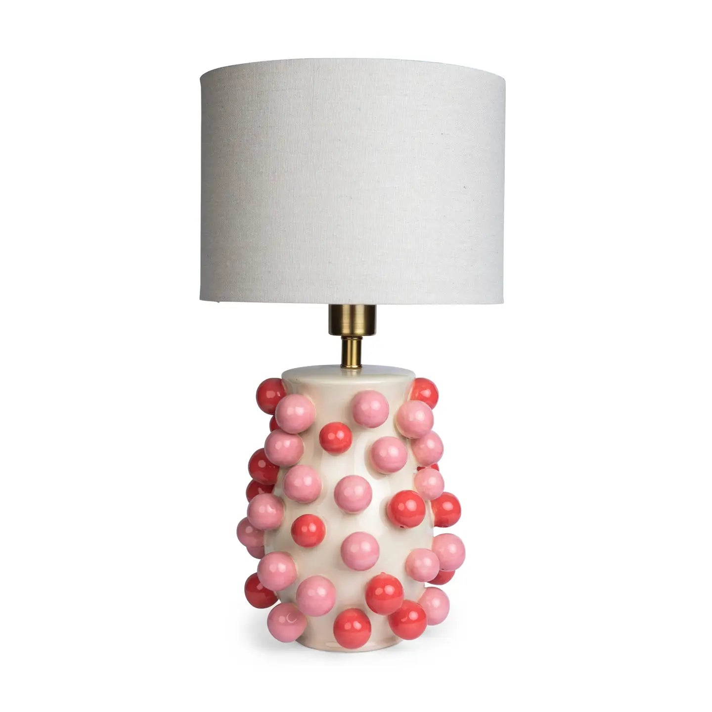 Ceramic Lamp with Shade | Pink Bubble