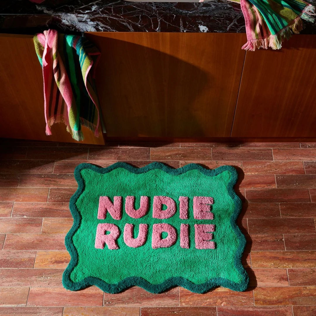 Amalie Nudie Rudie Bath Mat - Spring Green - Sage & Clare