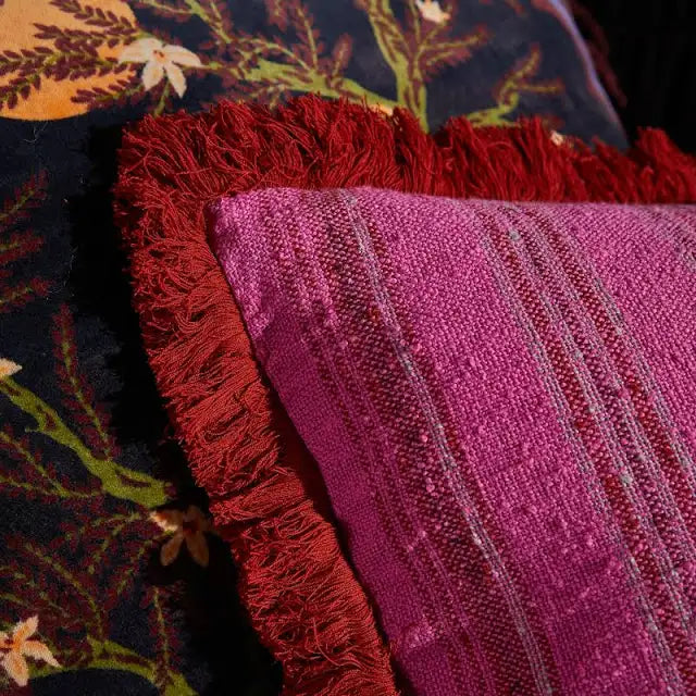 Nicolette Woven Cushion - Pansy- Sage & Clare