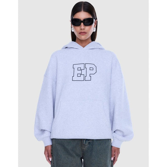 Ena Pelly-Cassie Oversized HOODIE - Mid Grey Marle /EP