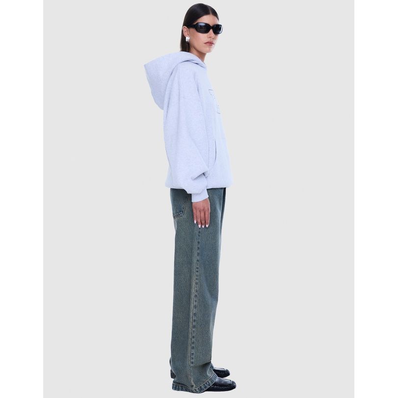 Ena Pelly-Cassie Oversized HOODIE - Mid Grey Marle /EP