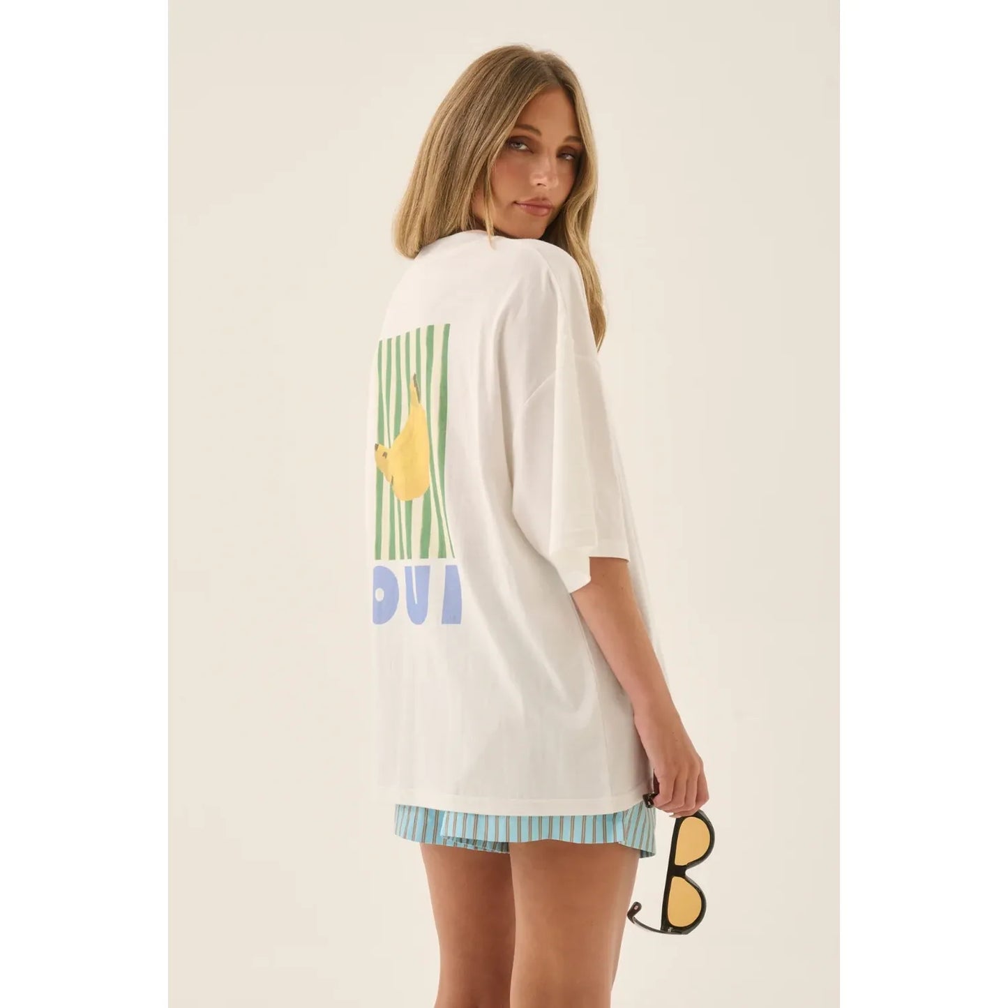 Banana Oversized Tee -Snow