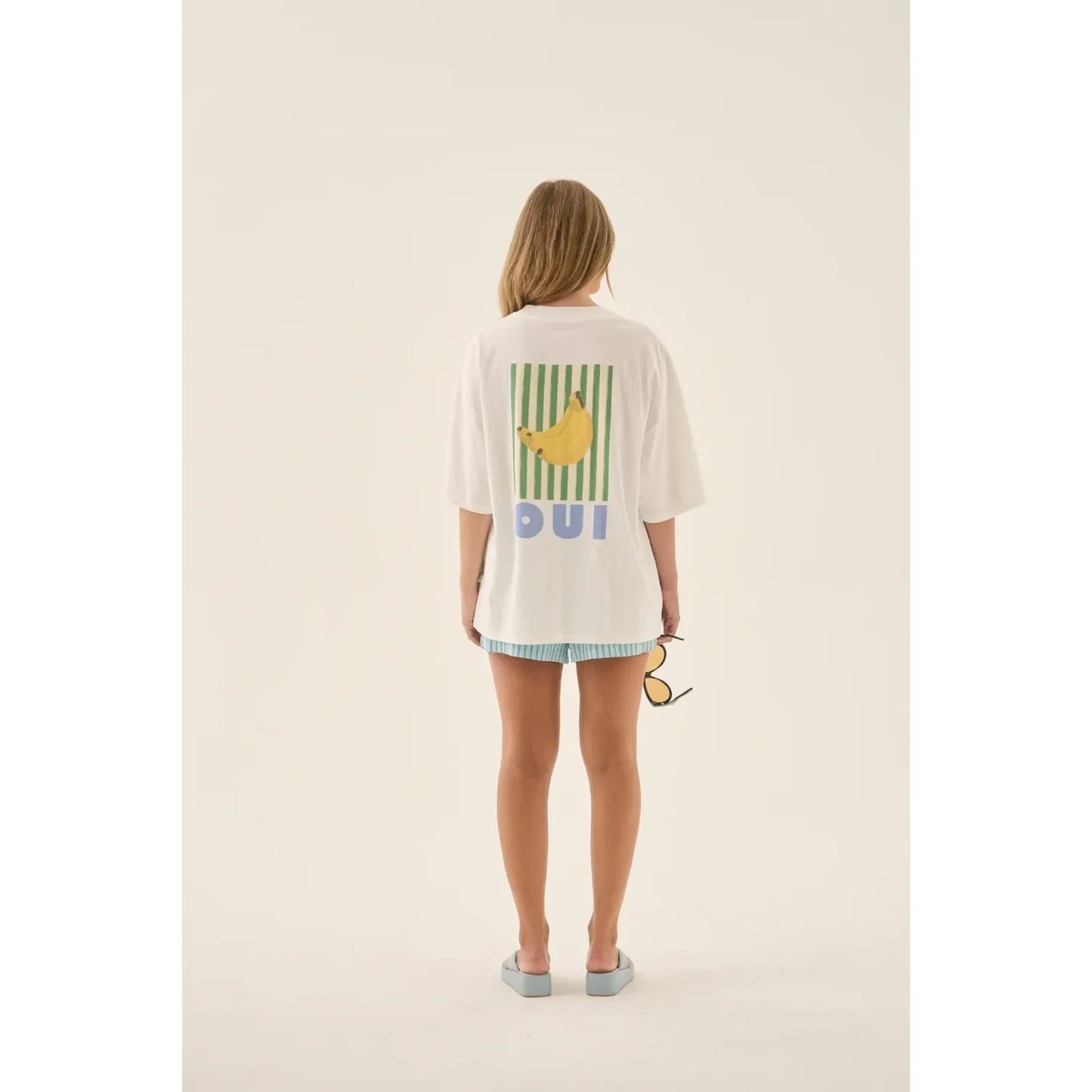 Banana Oversized Tee -Snow