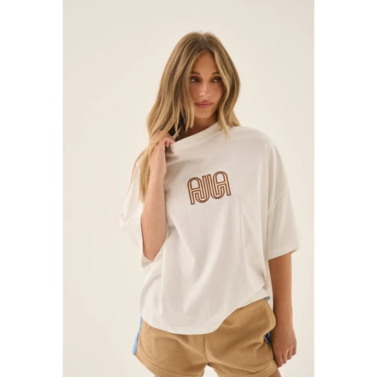 AJJA Oversized Tee-Snow