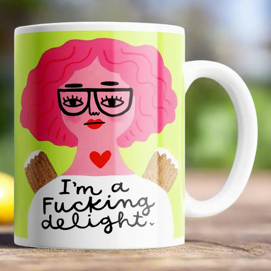 I'm A Fucking Delight Grumpy Angel Mug