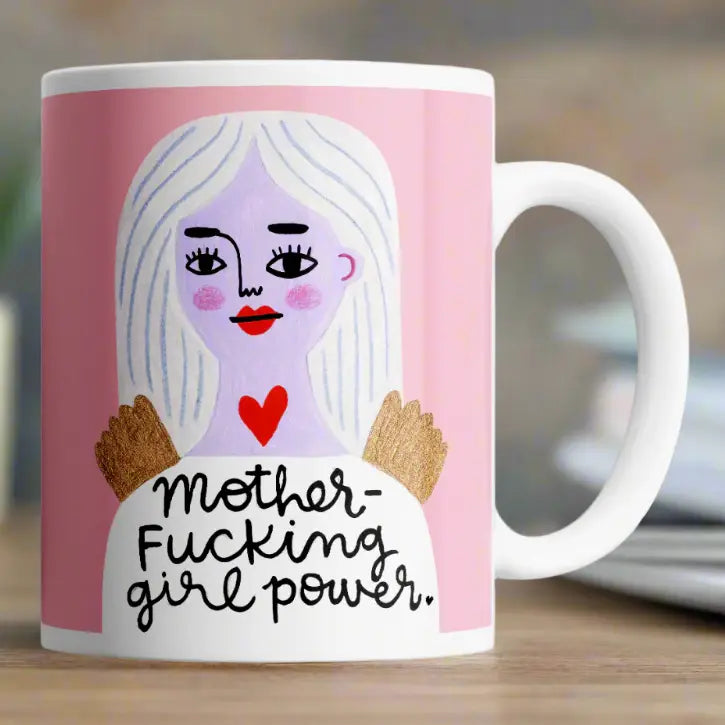Motherfucking Girl Power Grumpy Angel Mug