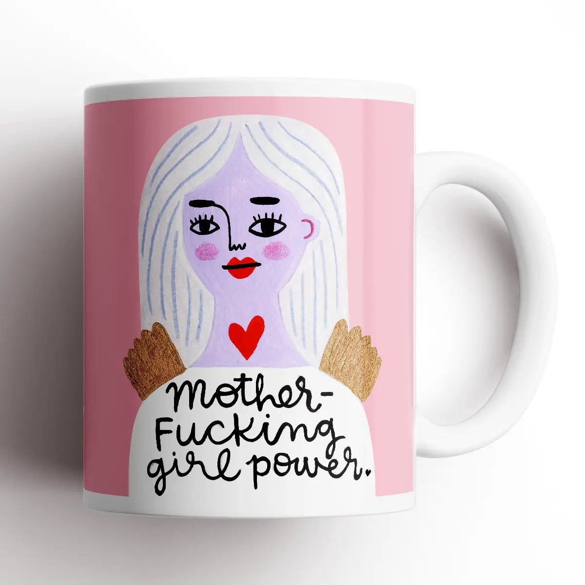 Motherfucking Girl Power Grumpy Angel Mug
