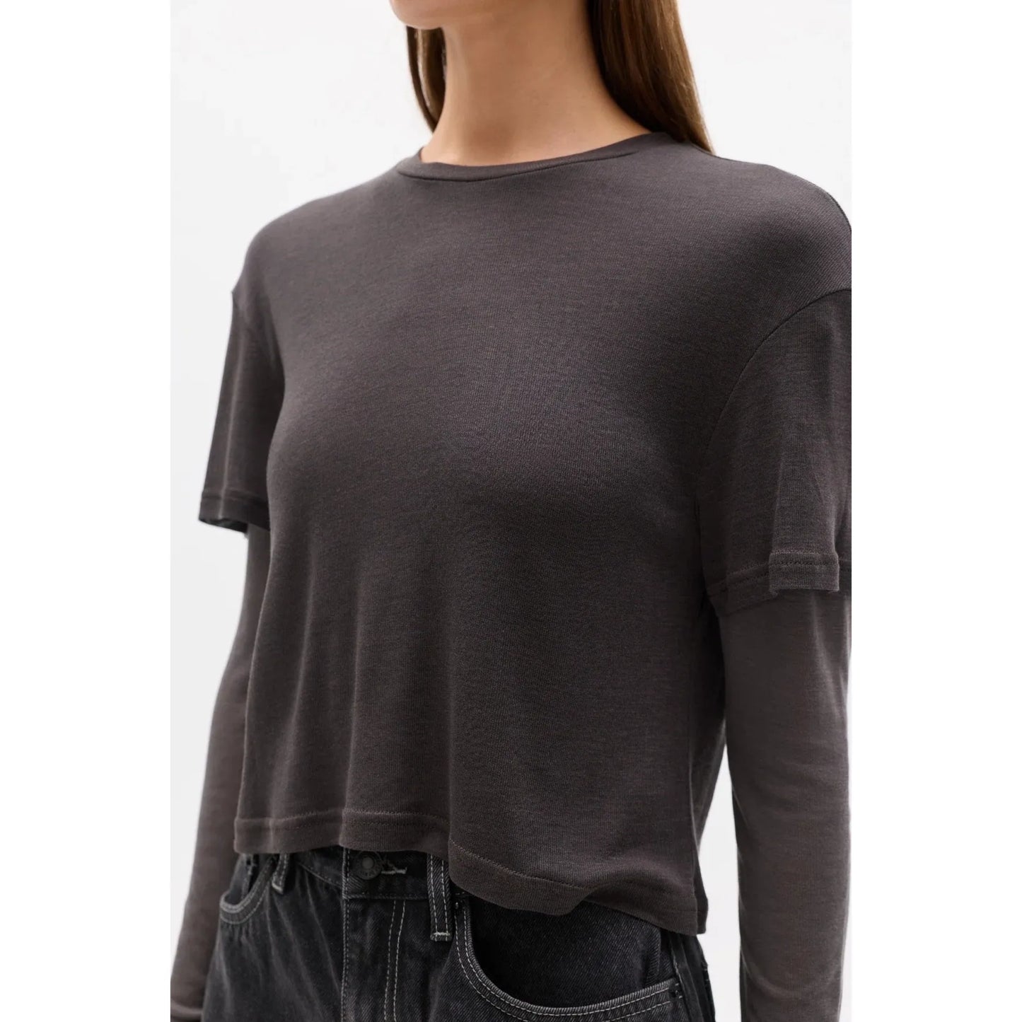 Calenia Top- Dark Grey