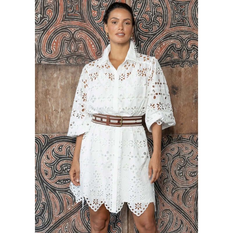Sloane Midi Dress Dress - Miss June - White