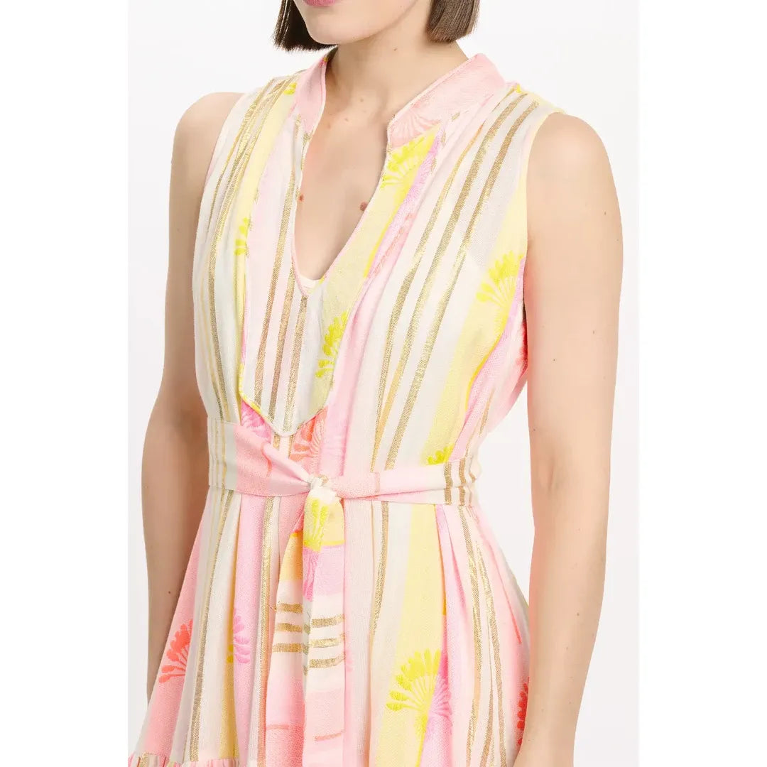 Tracey Dress-Miss June -Neon & Gold Lurex