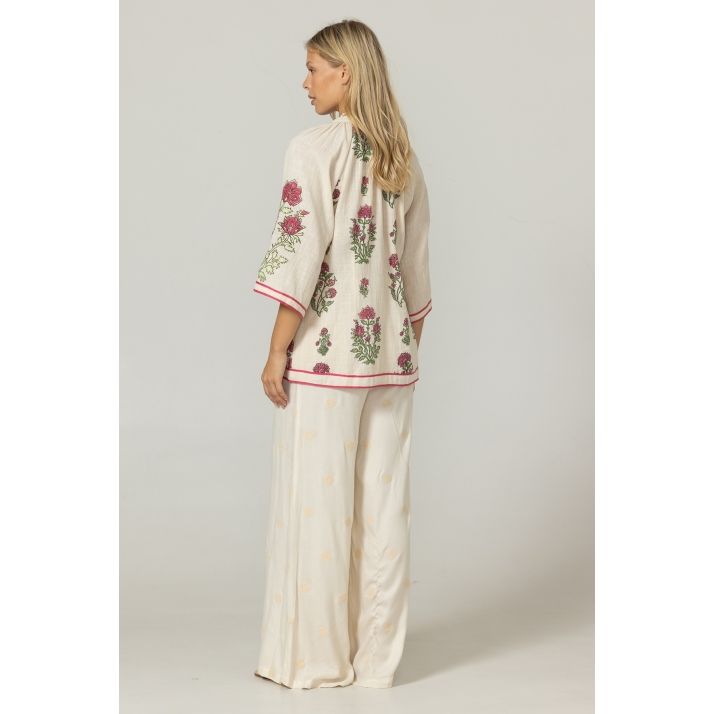 Miss June Grace Shirt- Ecru