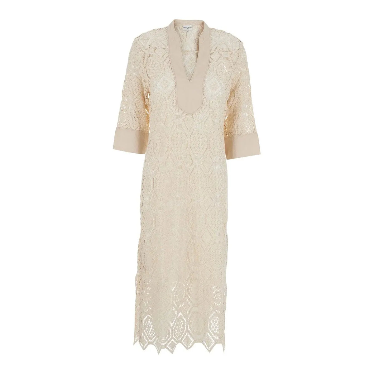 Miss June -Baley Knitted Dress- Beige