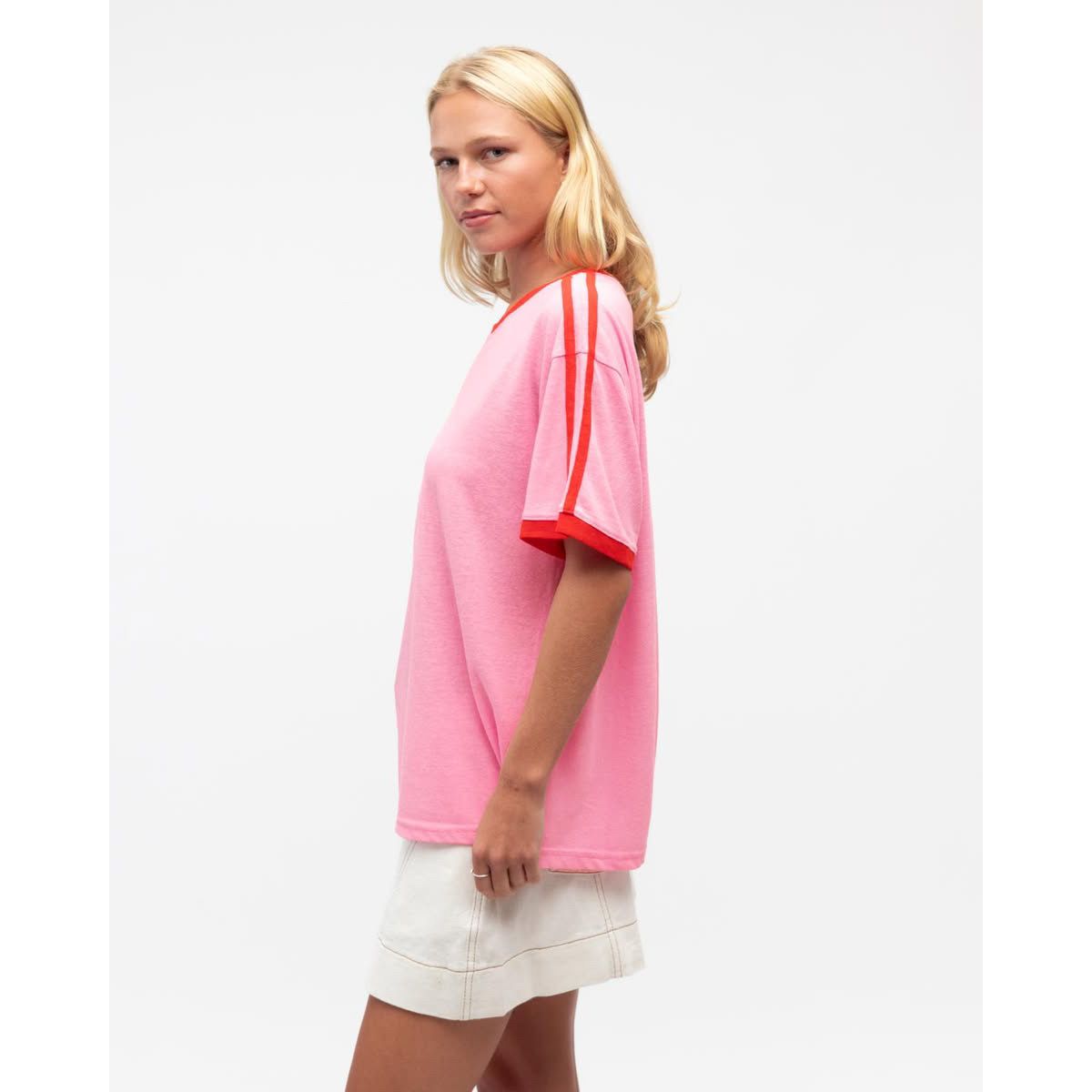 Ida Ringer Tee-Pink & Cherry