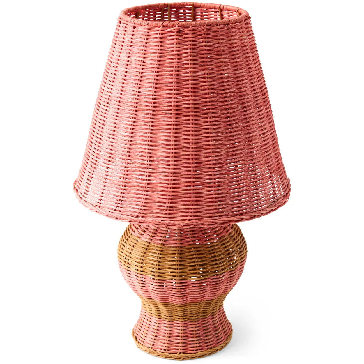 GUAVA STRIPE LE PARISIAN RATTAN LAMP