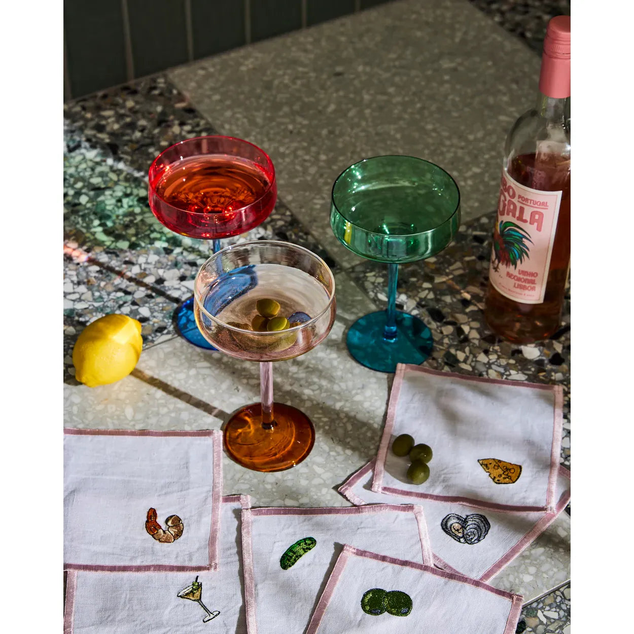 MARSHMALLOW AND MARMALADE MARGARITA GLASS 2P SET