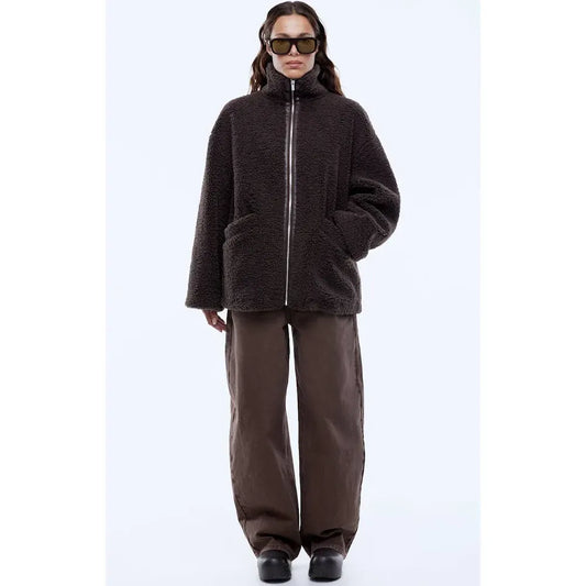 JAYLA TEDDY JACKET-ESPRESSO