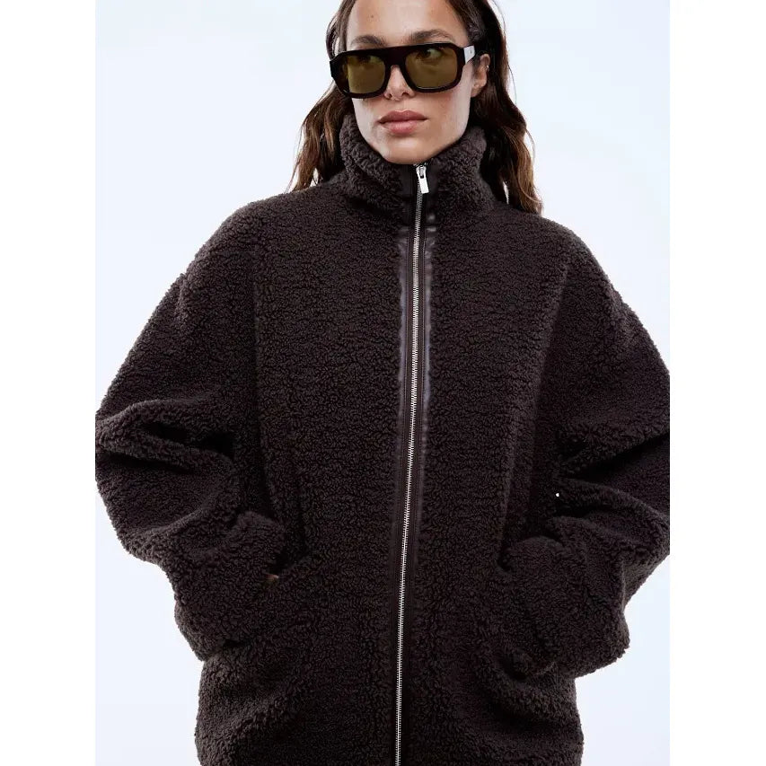 JAYLA TEDDY JACKET-ESPRESSO